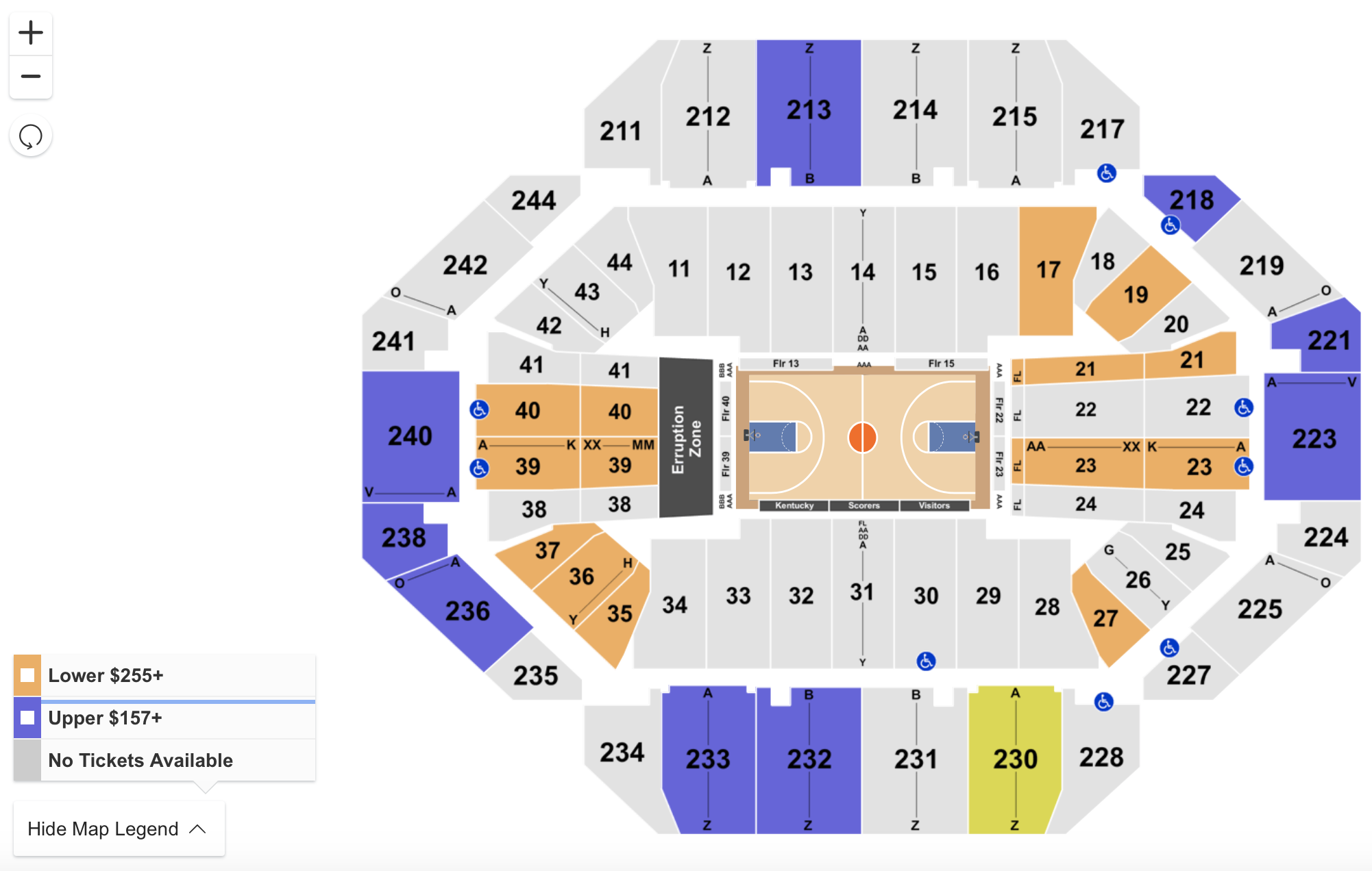 Rupp Arena Seating Chart With Rows Cabinets Matttroy